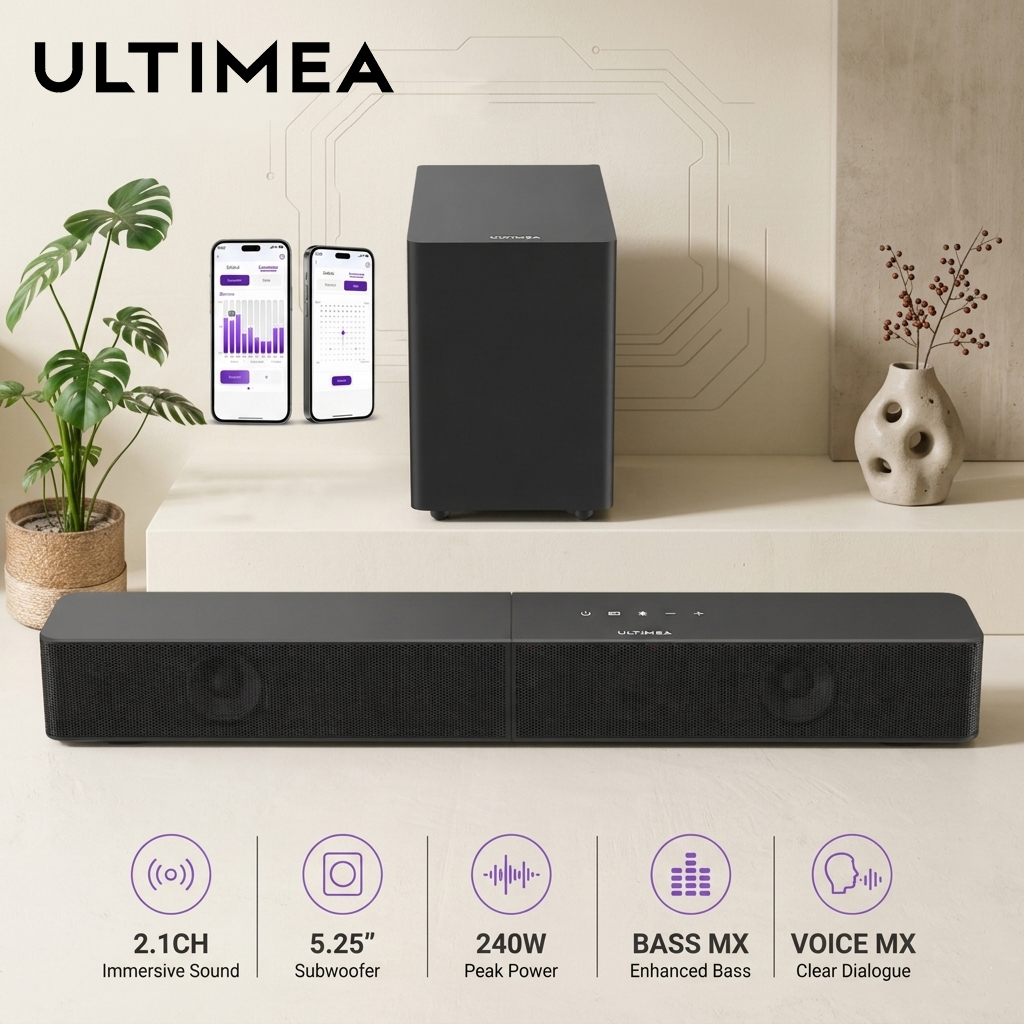 Home Cinema Installation - ULTIMEA Poseidon R3T 2.1ch Soundbar with