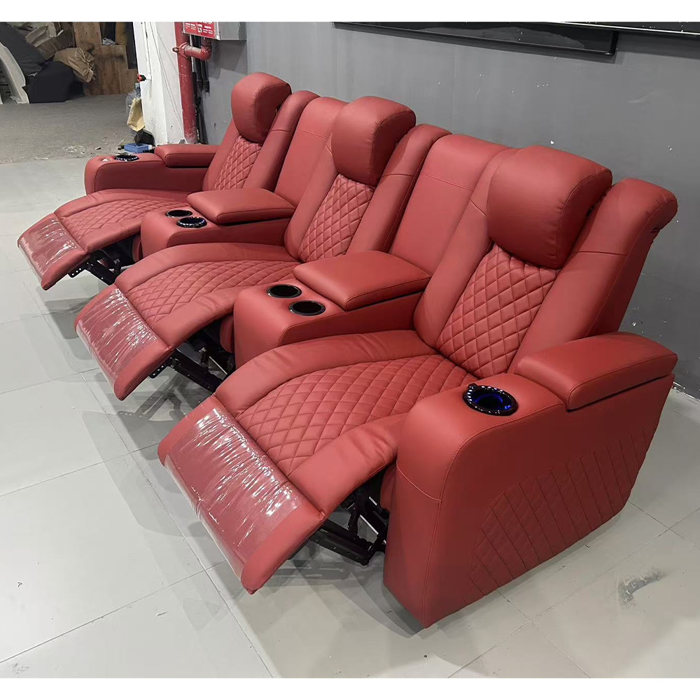 Home Cinema Room - Linlamlim Luxury 3-Seat Recliner Sofa with
