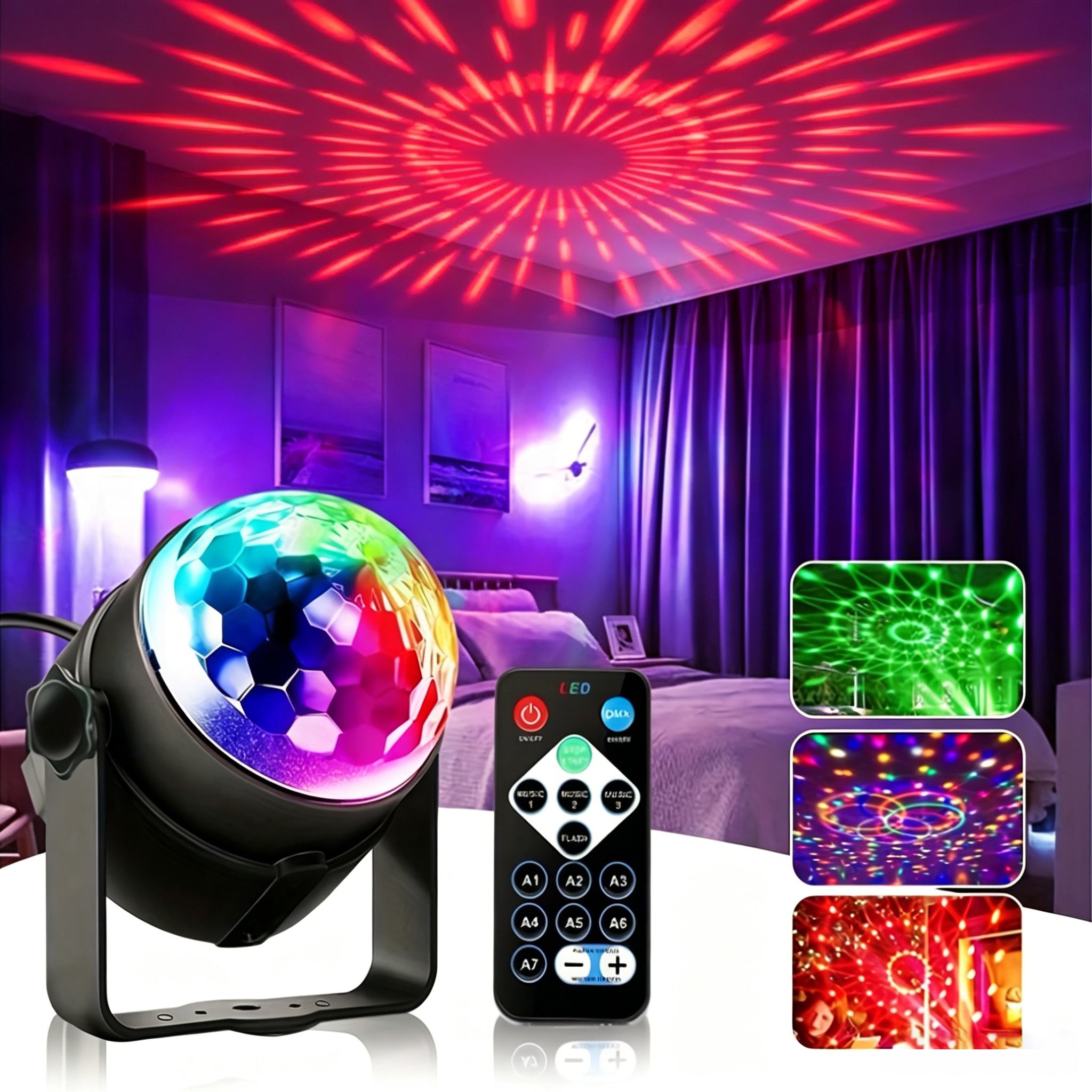7 Colors Disco Ball Stage Ligh - Home Cinema Room ulasan dan harga