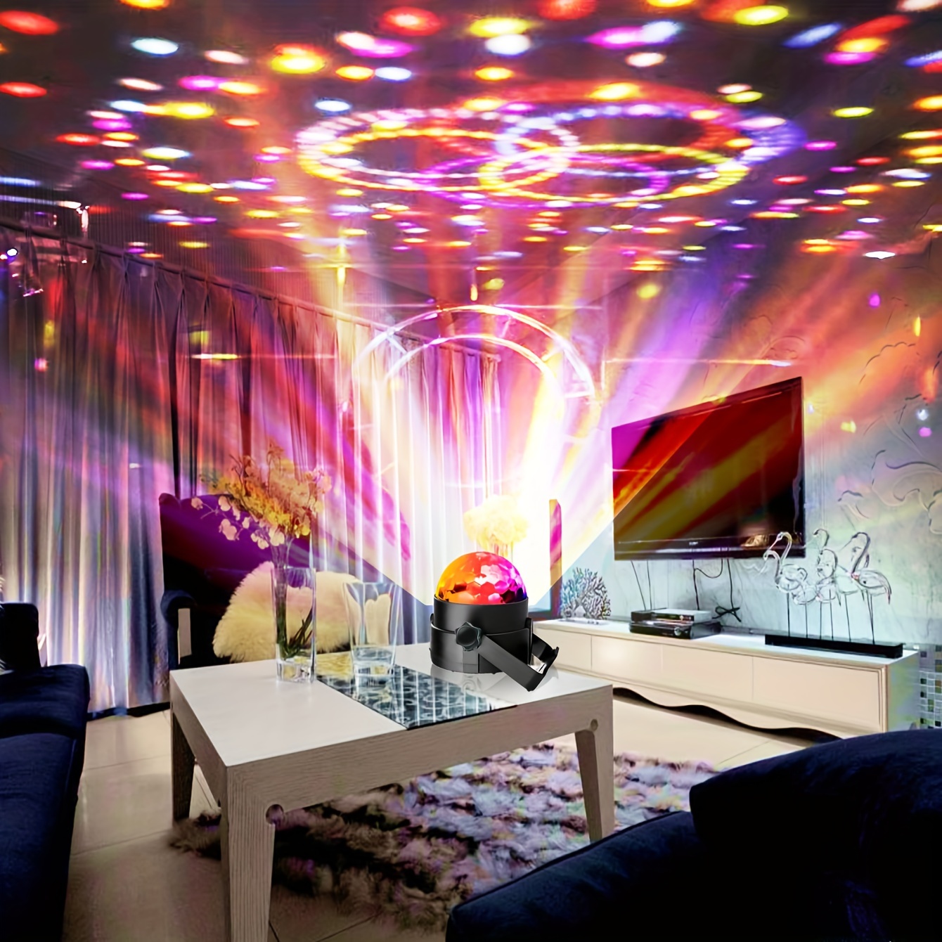 7 Colors Disco Ball Stage Ligh - Home Cinema Room ulasan dan harga
