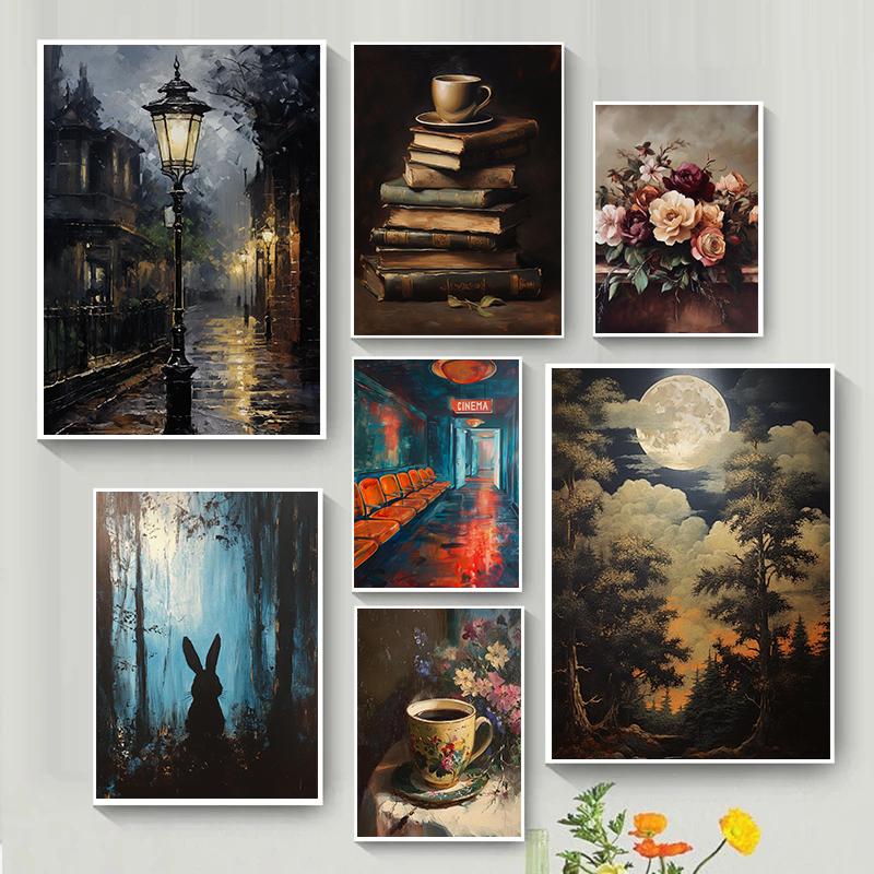 1pc frameless Moody Vintage Ni - Home Cinema Room ulasan dan harga