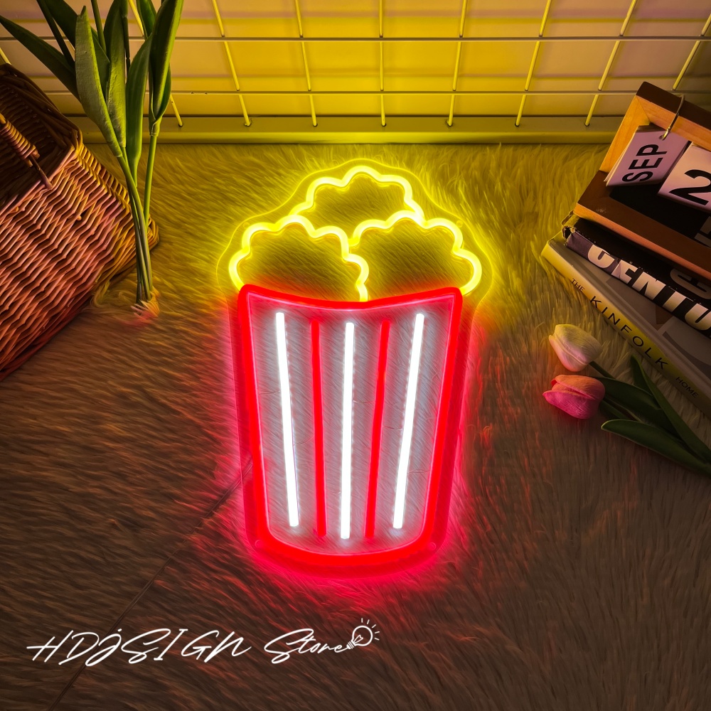 Neon Sign Popcorn Led Lighting - Home Cinema Wall Lights ulasan dan harga