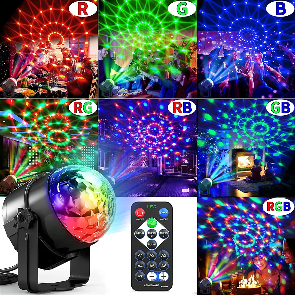 7 Colors Strobe Light Sound Ac - Home Cinema Room ulasan dan harga