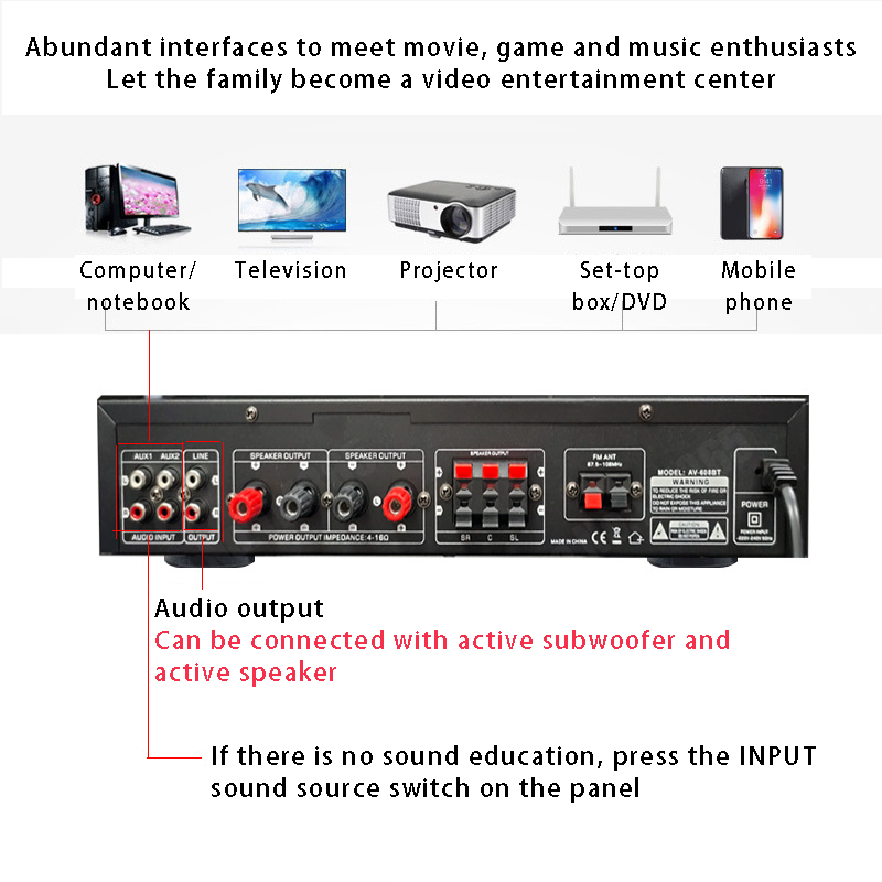 110/220V 2000W Bluetooth Power - Home Cinema Gadgets ulasan dan harga
