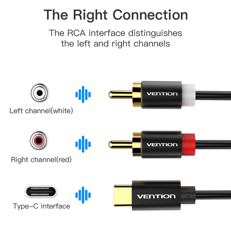 USB C RCA Audio Cable Type-C t - Home Cinema Sound System ulasan dan harga