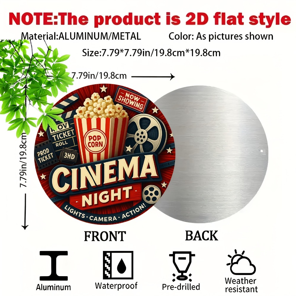 2D Retro Movie Metal Wall Art  - Home Cinema Wall Lights ulasan dan harga