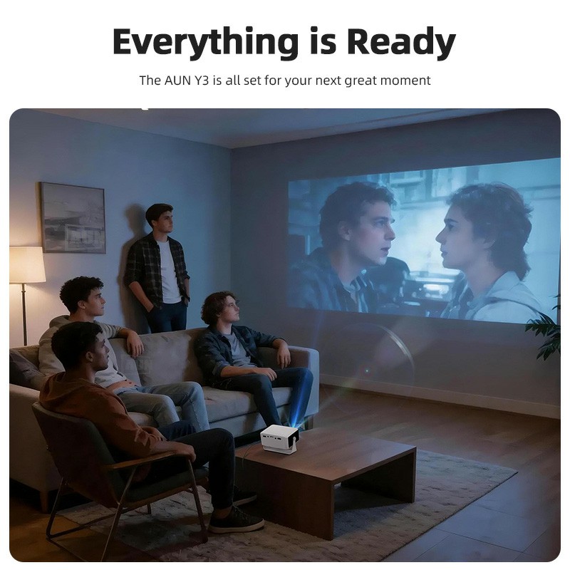 AUN Y3 MINI Projector Home The - Home Cinema Gadgets ulasan dan harga