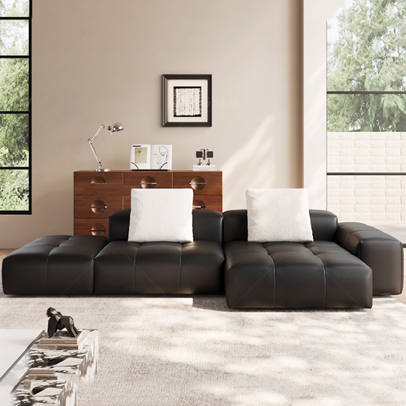 Nordic Leather Compressed Sofa - Home Cinema Room Design ulasan dan harga