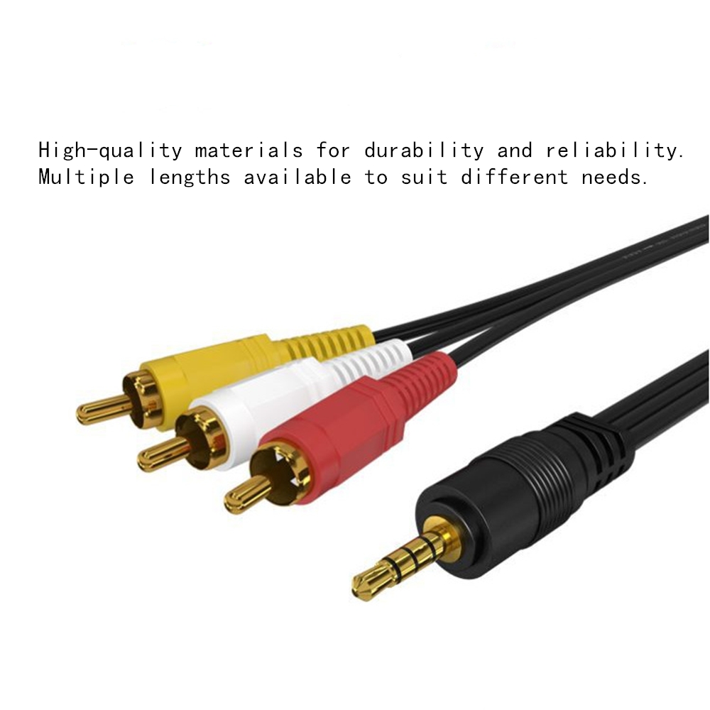 3.5mm to 3 RCA Audio Video Cab - Home Cinema Sound System ulasan dan harga