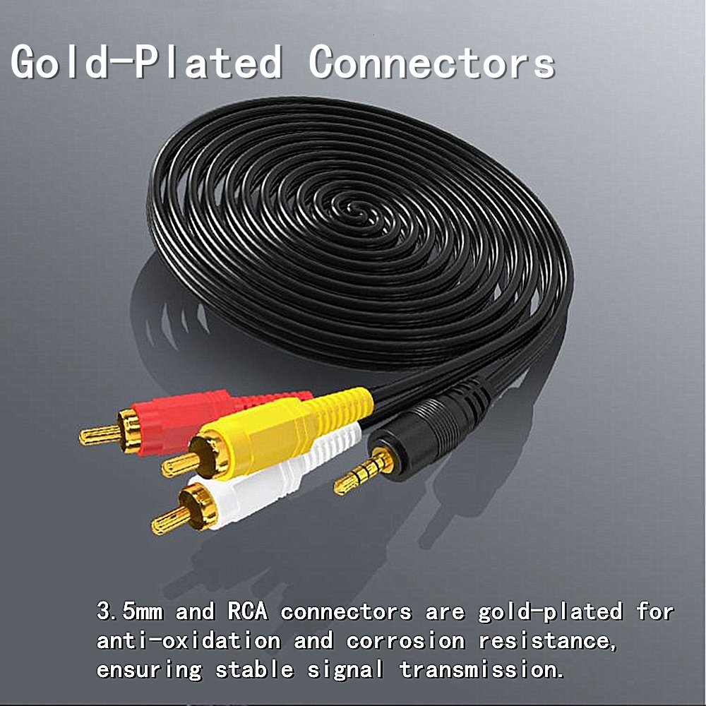 3.5mm to 3 RCA Audio Video Cab - Home Cinema Sound System ulasan dan harga