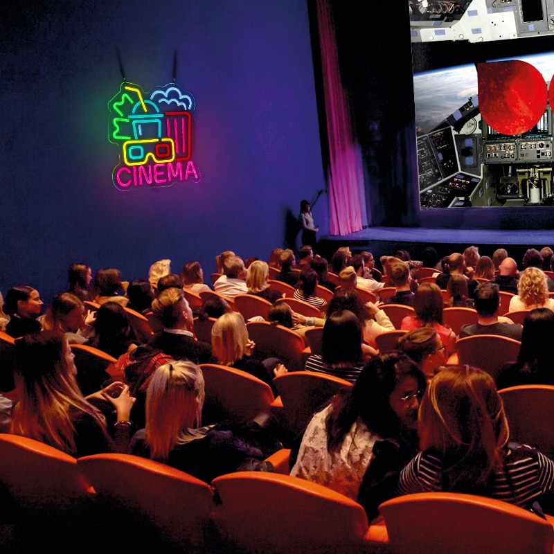 Cinema Neon Sign,Movie Time Ni - Home Cinema Wall Lights ulasan dan harga