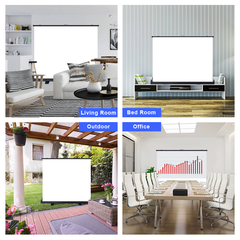 Portable Projector Screen Pull - Home Cinema Gadgets ulasan dan harga