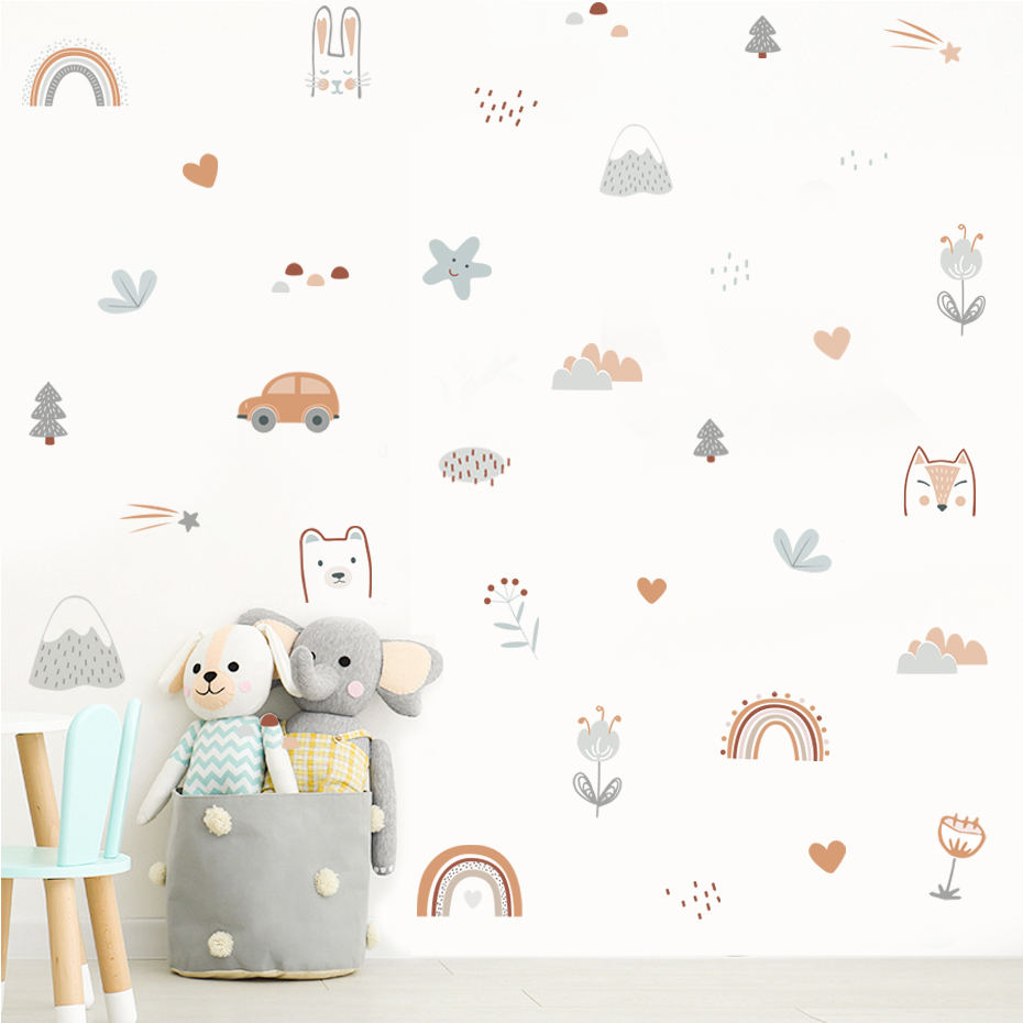 Cartoon Rainbow Animals Faces  - Home Cinema Room ulasan dan harga