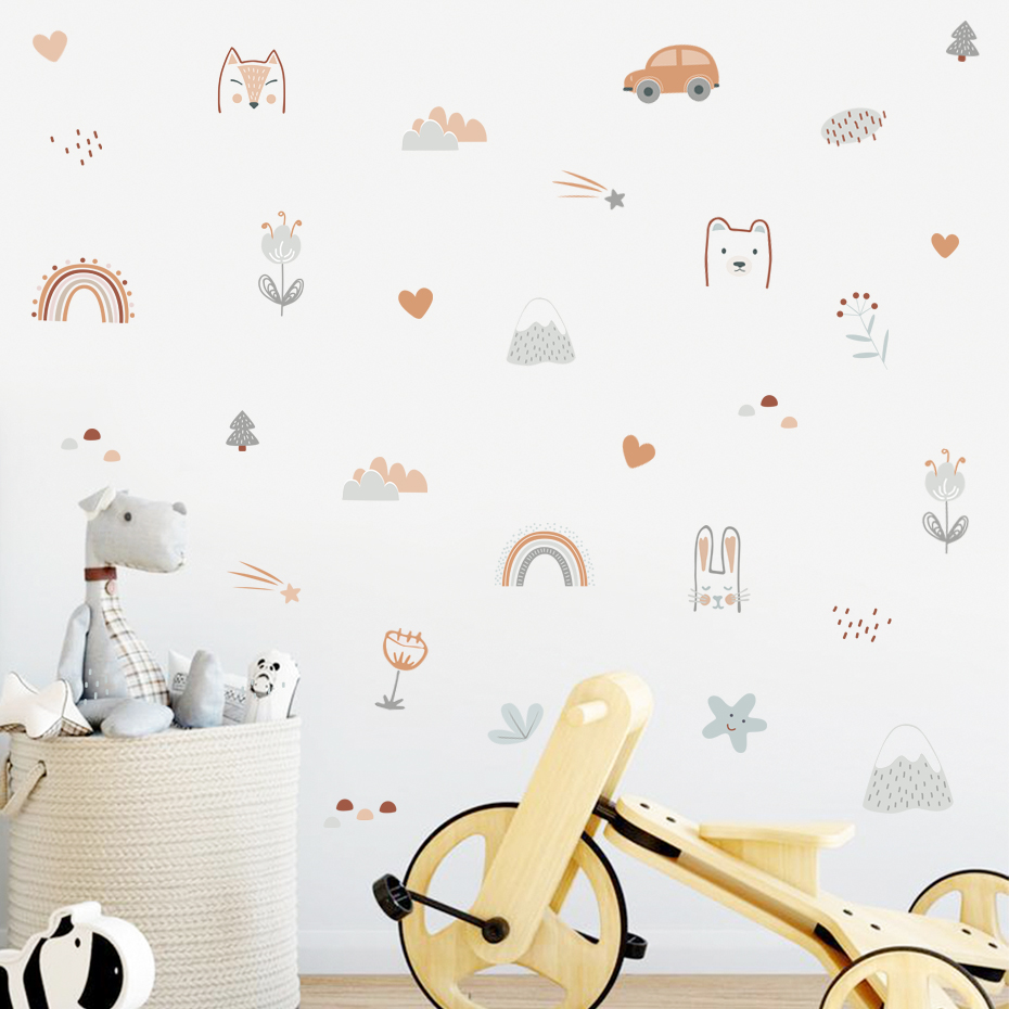 Cartoon Rainbow Animals Faces  - Home Cinema Room ulasan dan harga
