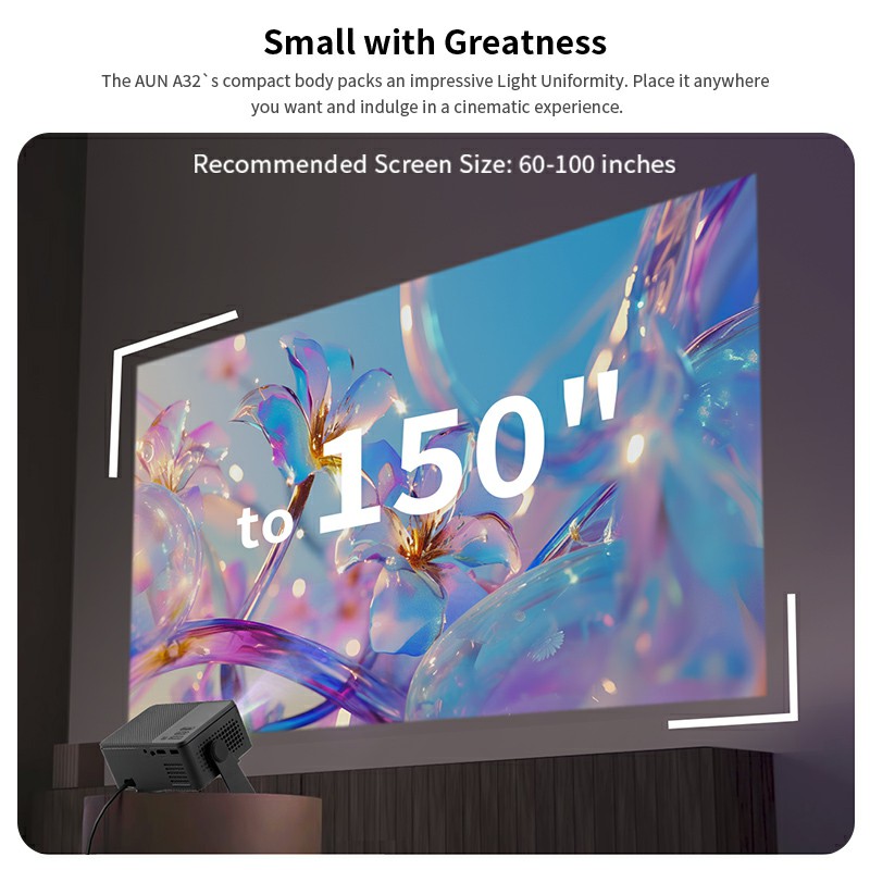 AUN A32 Pro Android Projector  - Home Cinema Gadgets ulasan dan harga