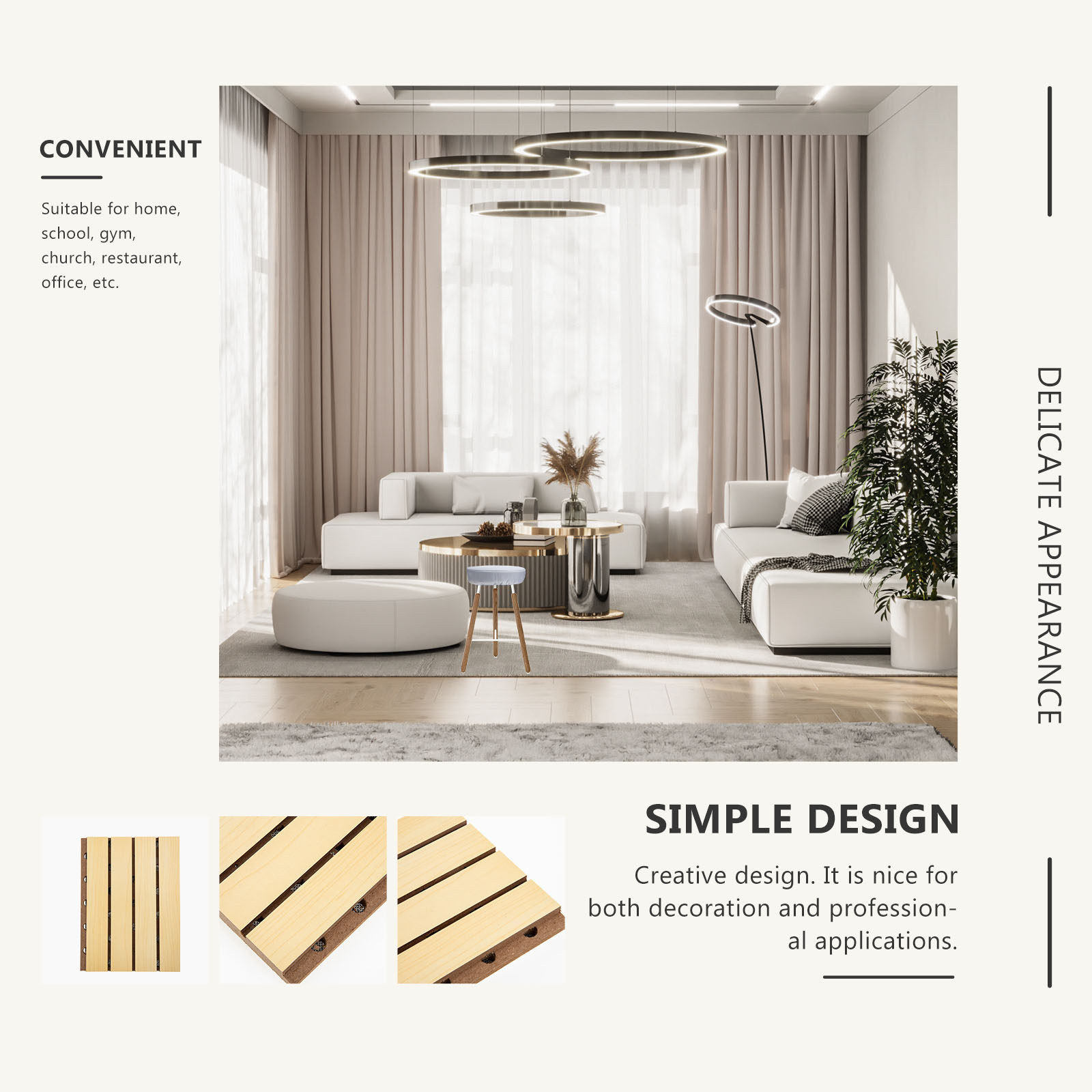 Perforated Wooden Soundproofin - Home Cinema Restaurant ulasan dan harga