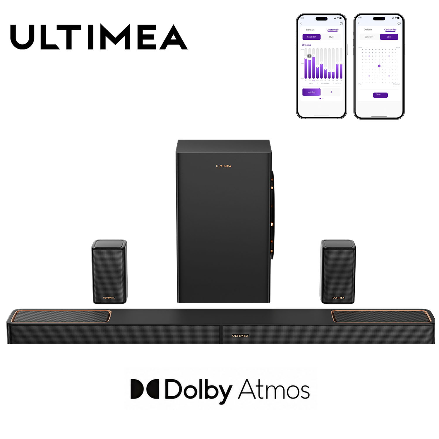 ULTIMEA 460W 5.1.2ch Sound Bar - Home Cinema Atmos ulasan dan harga