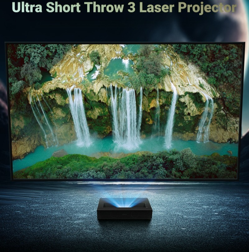 Full HD1080P Laser DLP UST Pro - Home Cinema Ultra Short Throw Projector ulasan dan harga