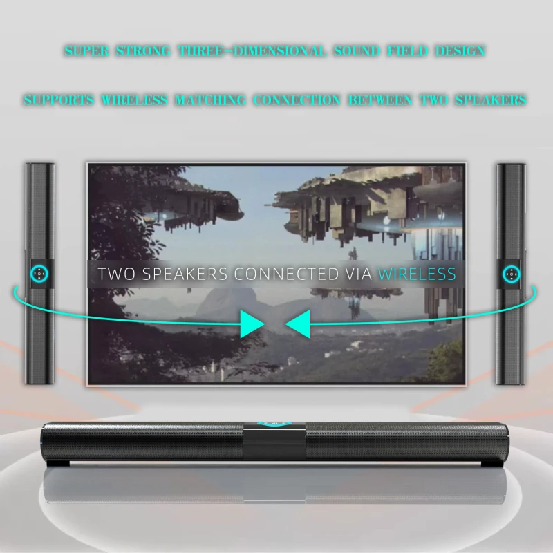 BS-20 Soundbar Wireless Card B - Home Cinema Wall Lights ulasan dan harga