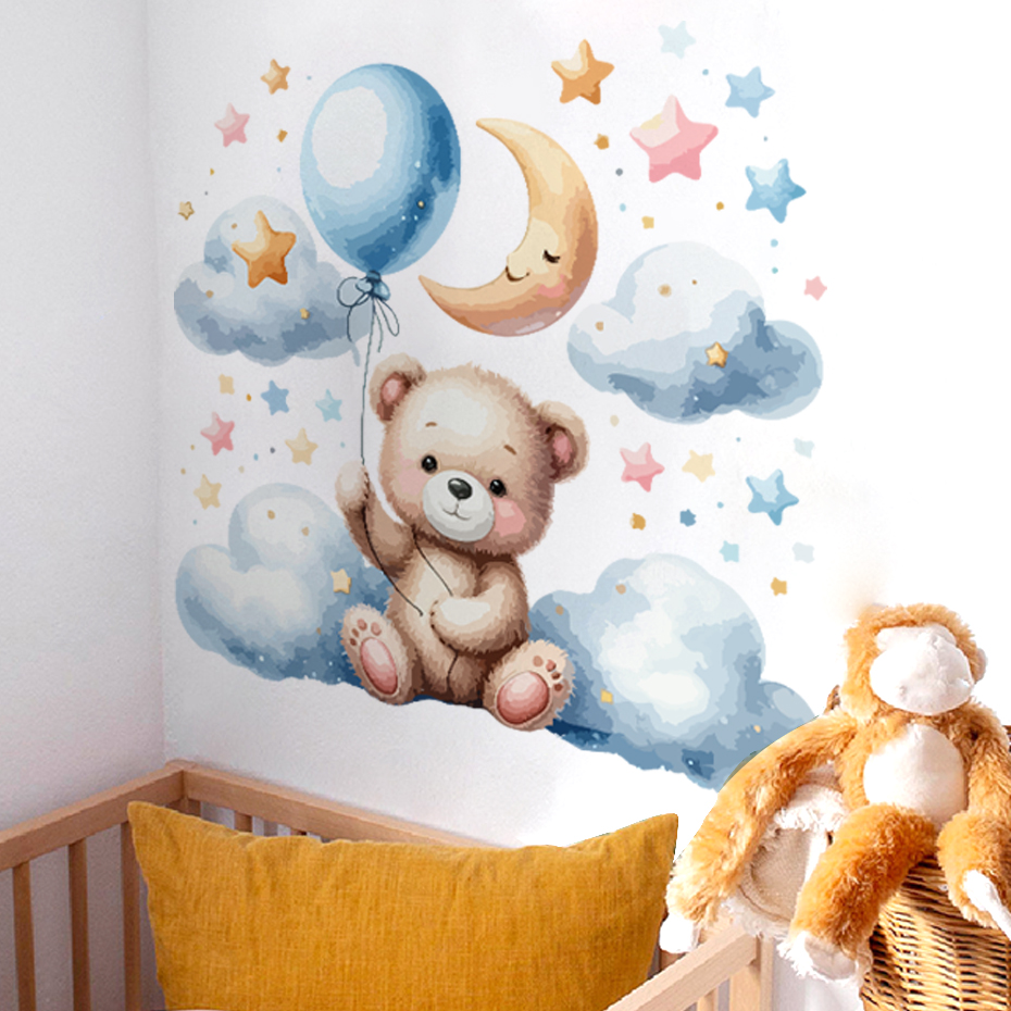 Watercolor Cartoon Teddy Bear  - Home Cinema Room ulasan dan harga