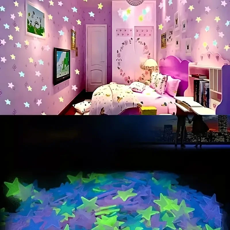 50/250Pcs Luminous Star Sticke - Home Cinema Room ulasan dan harga