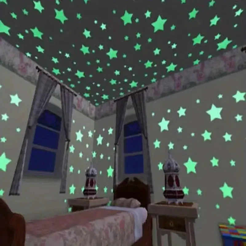 50/250Pcs Luminous Star Sticke - Home Cinema Room ulasan dan harga