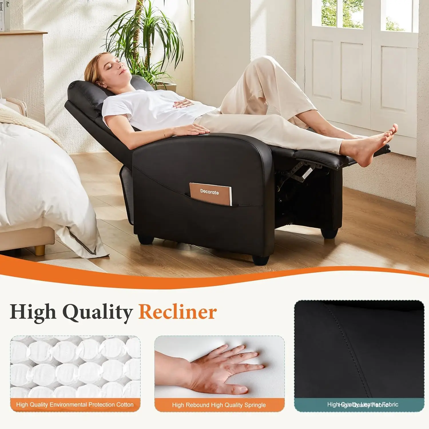 Recliner Chair PU Leather Recl - Home Cinema Gadgets ulasan dan harga